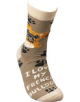 I Love My French Bulldog Socks