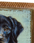 Black Lab Block Sign