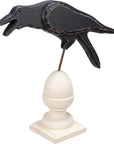Cawing Crow on Finial Sitter