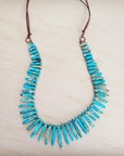 Western Turquoise Regalite Slab Layering Necklace 262k