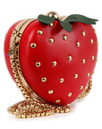 Studded Strawberry Shoulder Bag