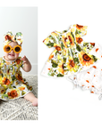 Girl Baby Clothes Dress Two Piece Peplum Set Sloan Ruffle Bloomers