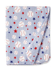Grand Slam Baseball Bamboo Stroller Blanket for Baby