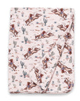 Prairie Princess Baby Girl Western Bamboo Stroller Blanket
