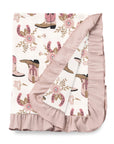 Western Cowgirl Boots Soft Baby Cotton Stroller Blanket