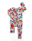 Maggie Ruffle Zip Bamboo Baby Zip Sleepies Little Outfit