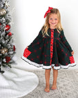 Kane Tartan & Ruby Dot Button Dress Christmas Tartan
