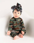 Bamboo Baby Pajama Sleepies Little Baby Zip Camo
