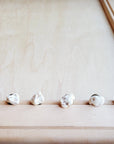 White Turquoise Stud Earrings 224k