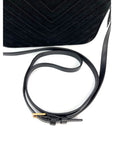 YVES SAINT LAURENT Lou Camera Matelasse Black Suede Crossbody Bag