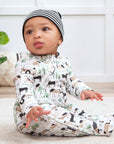 Tesa Babe Horses On The Farm Bamboo Zipper Romper