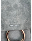 Chloe Blue Faye Mini Suede and Leather Backpack Bag