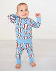 Children Kids Clothing Sweatsuit 2PC Hoodie Set Bambino Baseball