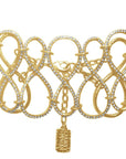 Pave infinity links oversize fancy bracelet