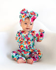Maggie Ruffle Zip Bamboo Baby Zip Sleepies Little Outfit