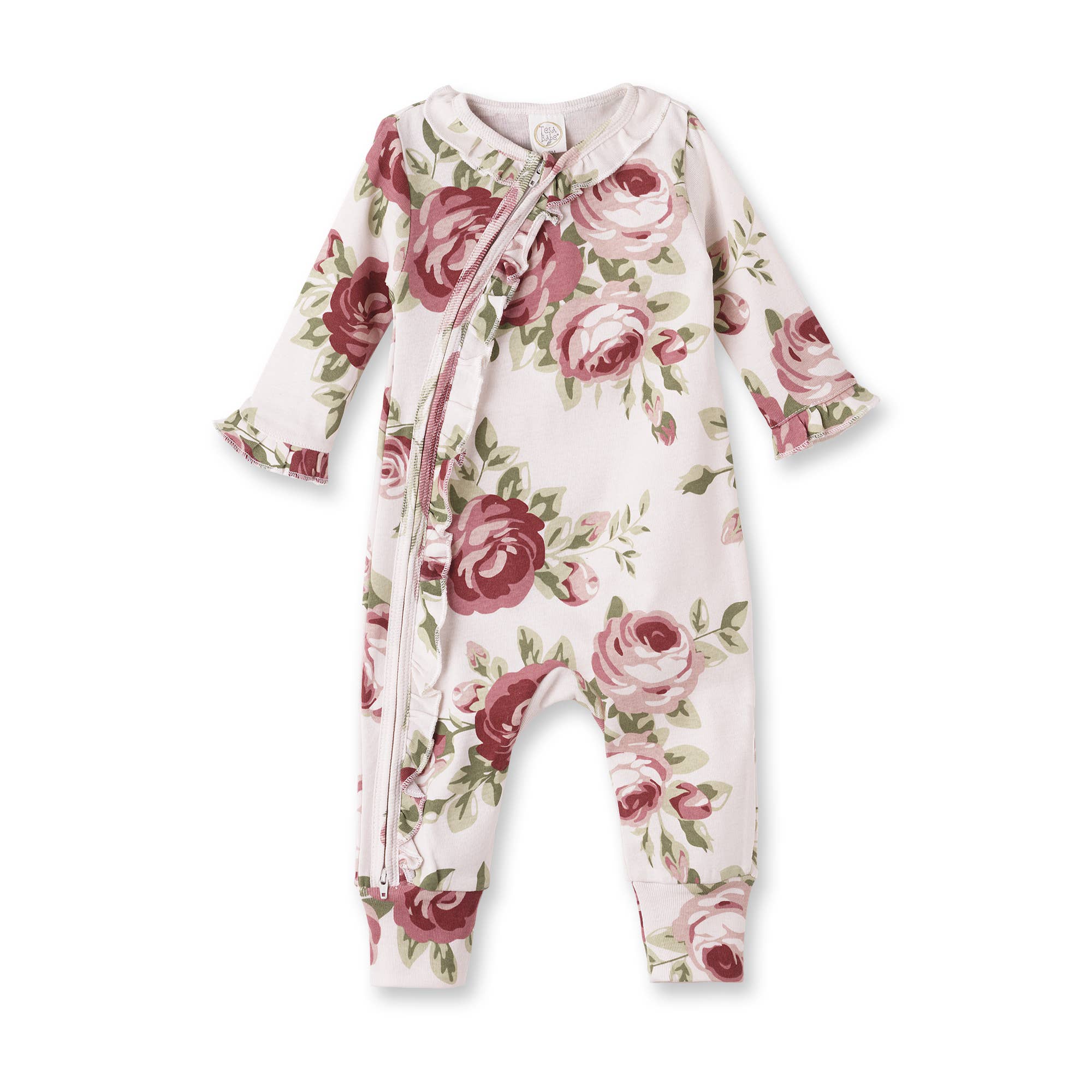 Tesa Babe Cabbage Rose Zippered Romper