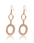 Circle drop earrings in Rose Gold