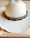 Turquoise Navajo Embossed Leather Hat Band Only 950b