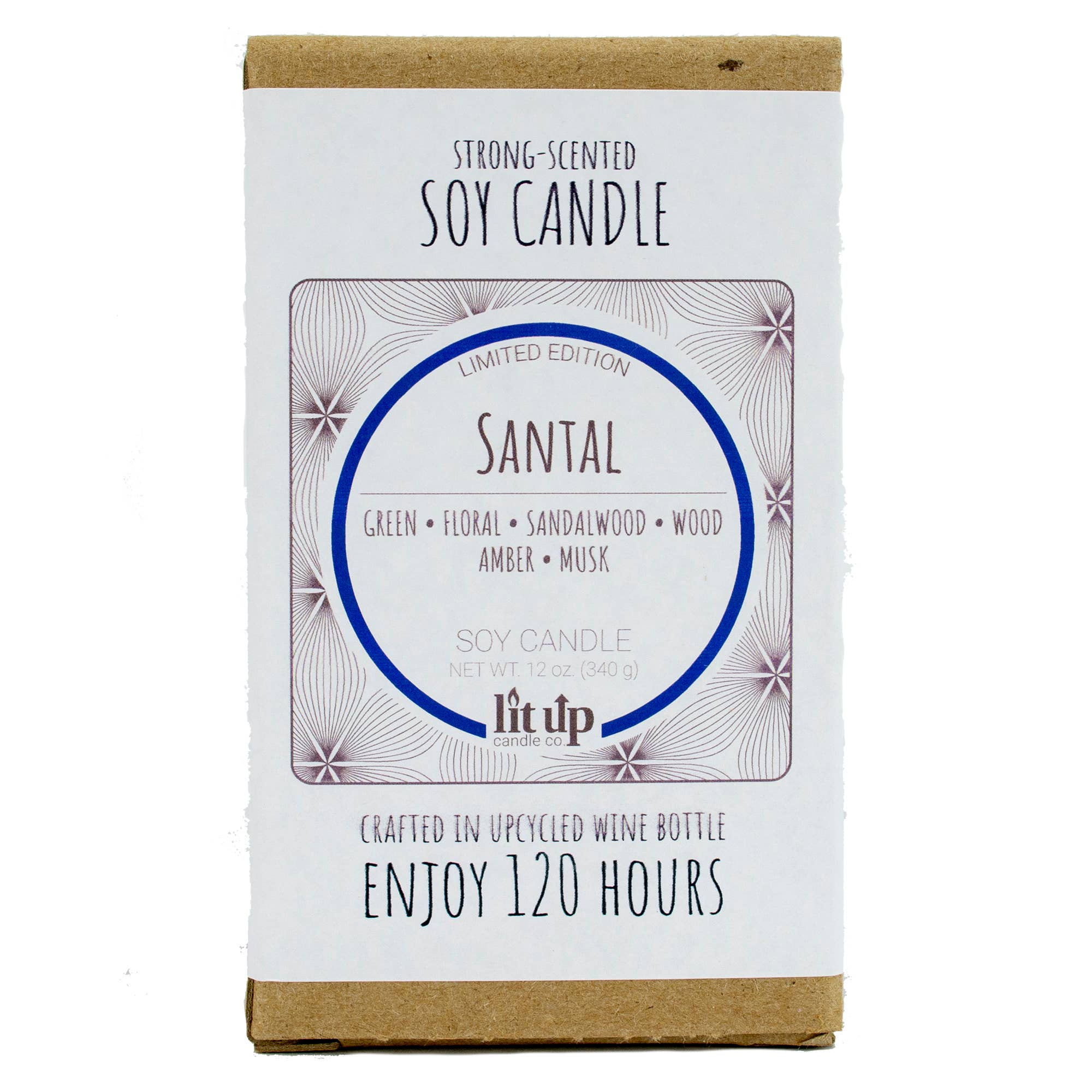 Lit Up Candle Santal
