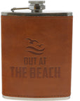 Out At The Beach Flask