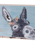 Flower Crown Donkey Block Sign