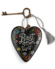 Best Mom Ever Art Heart Ornament
