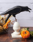 Cawing Crow on Finial Sitter