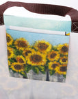 Vintage Red Truck And Sunflowers Tote Bag