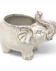White Ceramic Elephant Planter / Succulent Pot