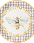 Bumblebee Gingham Paper Plate Set