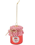 Glass Strawberry Jam Ornament