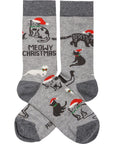 Meowy Christmas Cat Socks
