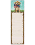 Patriotic Golden Pup List Pad
