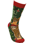 Don't Hurry Be Merry Sloth Socks