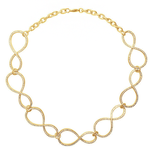 Karine Sultan Infinity Pave Collar Necklace
