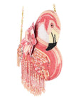 Mary Frances A Leg to Stand On Pink Flamingo Handbag