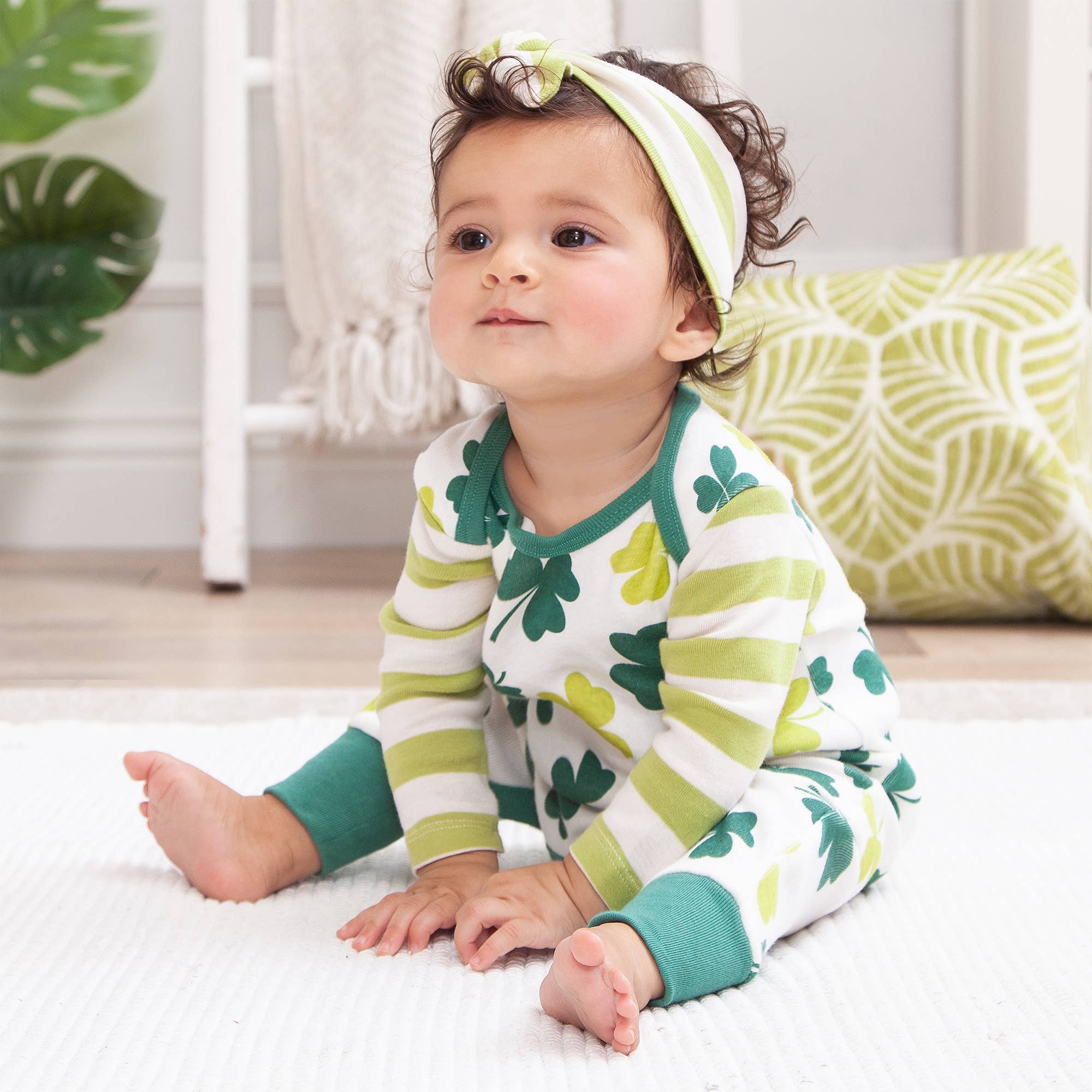 Tesa Babe St. Patty's Day Shamrocks & Clovers Romper