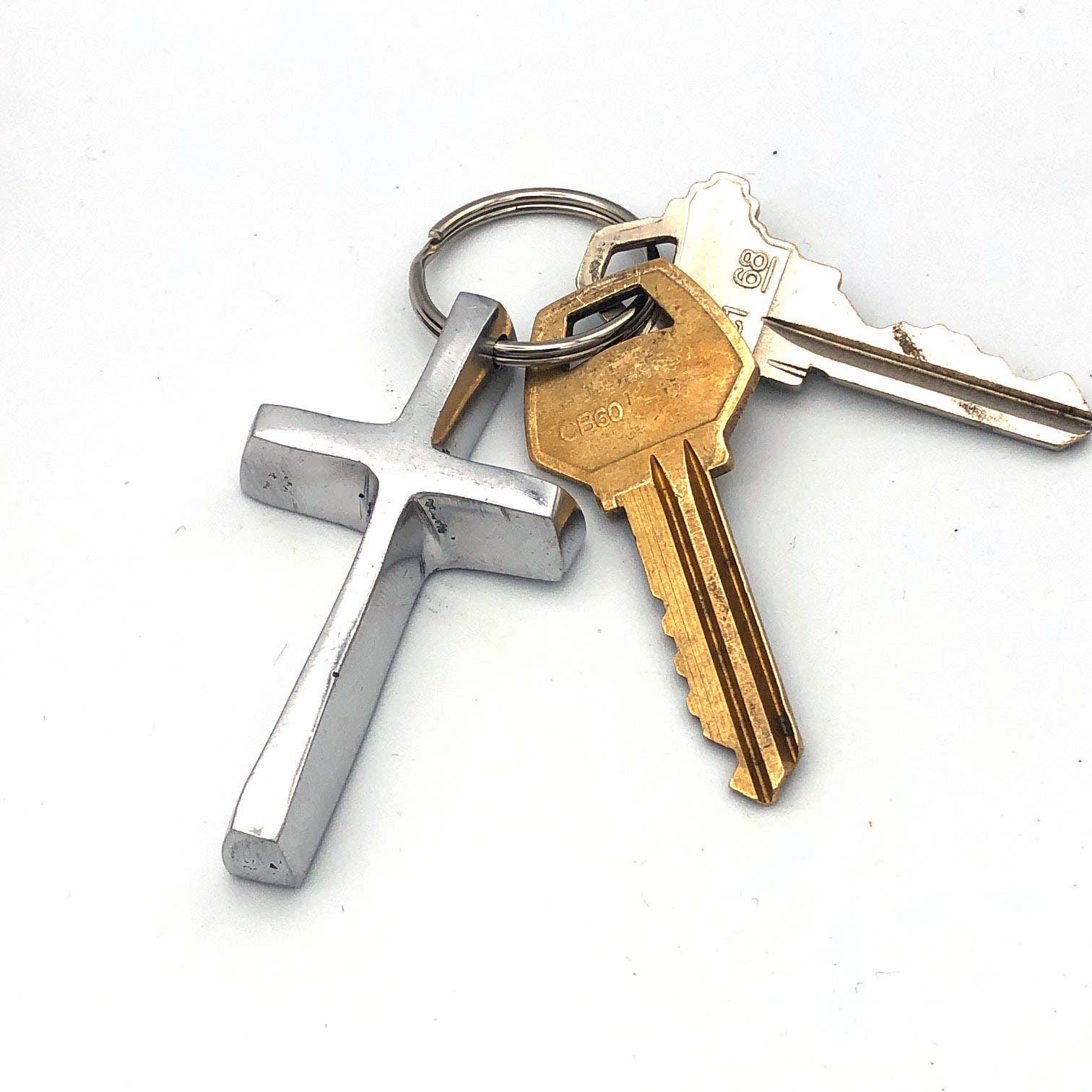 Aluminum Cross Keychain