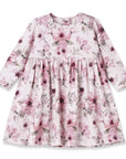 Watercolor Floral Girls Dress - Soft Bamboo Jersey