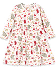 Girls’ Christmas Dress – Bamboo Holiday Tiered Twirl Dress
