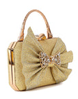 Sparkling Bow Accented Evening Bag