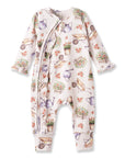 Petal Patch Baby Girl Romper – Bamboo with Convertible Cuffs
