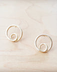 Matte Gold Double Circle Earrings 200g