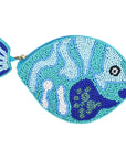 Beaded Blue Fish Coin Purse