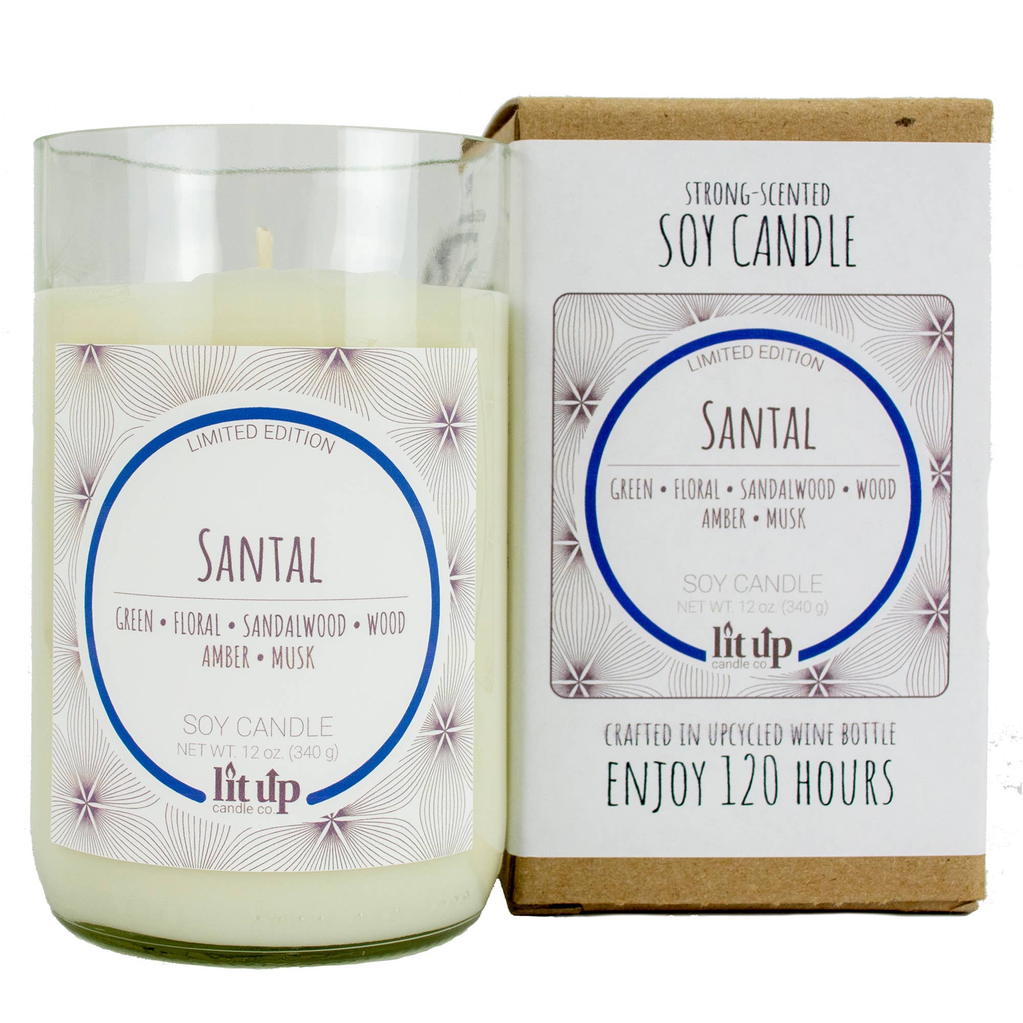 Lit Up Candle Santal