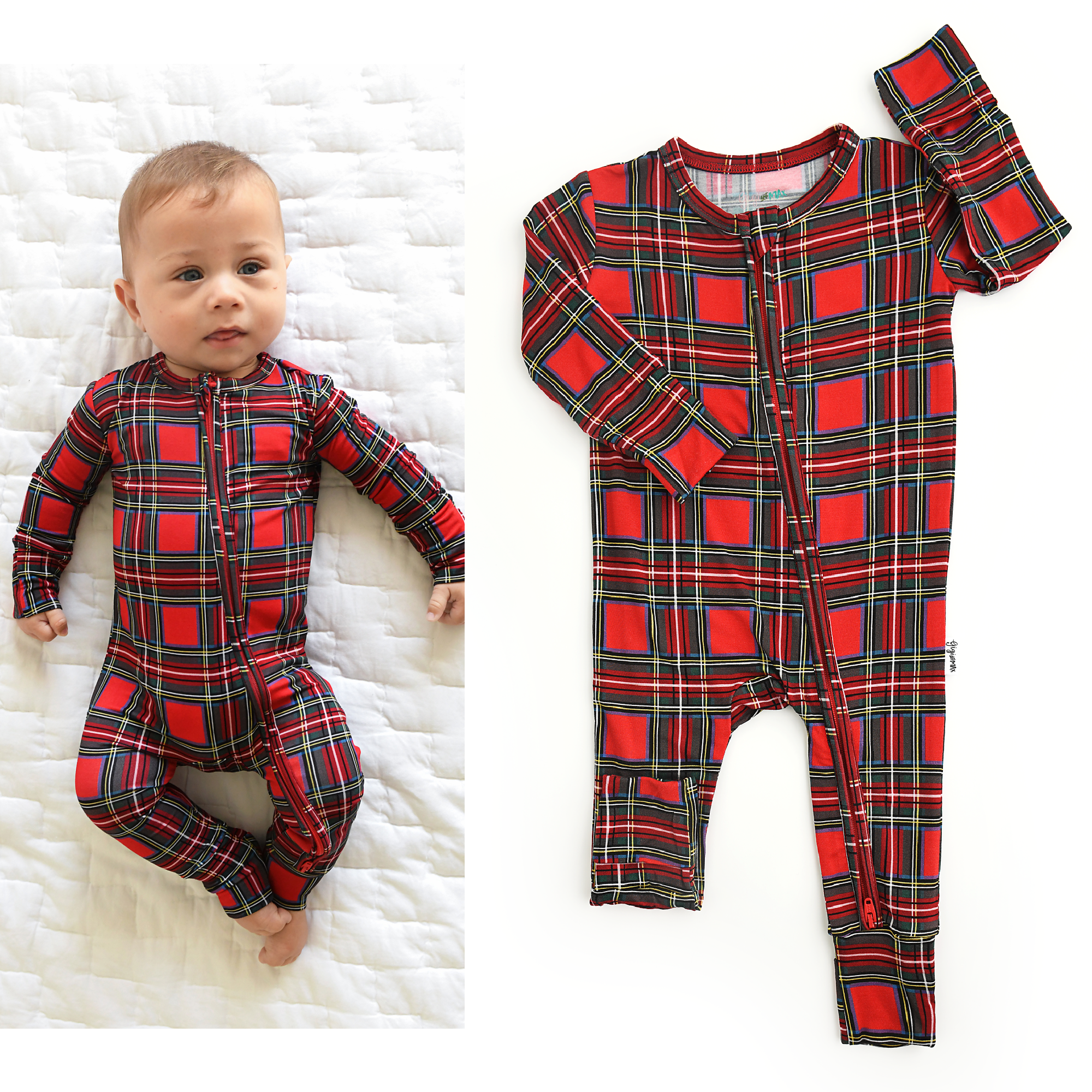 Gigi and Max Holland Zip Romper