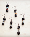 **Aqua Terra and Wood Drop Earrings 225d