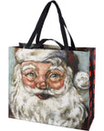 Vintage Santa Shopping Tote Bag