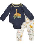 Mud Pie Safari Baby Bodysuit Set