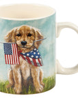 Patriotic Golden Dog Mug